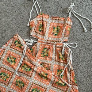 NEW Tuscan Lemon Print Maxi Dress